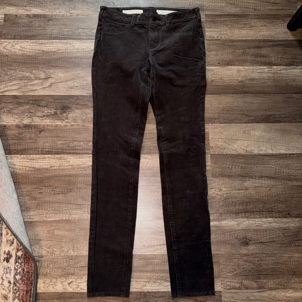 Pilcro Serif Corduroy Pants Gray Slim Straight Size 26 Anthro